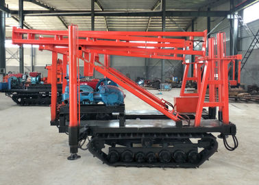 Impianto di perforazione di trapano montato su rotaie rosso, macchina XY-1A del trapano del cingolo per il pozzo d'acqua