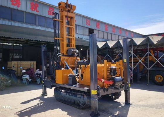 Pozzo d'acqua Rubber Crawler Power Pneumatic Drill Rig 150-180 metri