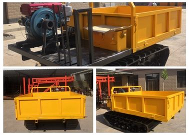 4 tonnellate di tipo mini scaricatore della passeggiata del cingolo di piccolo della pista del trasportatore del veicolo colore di giallo