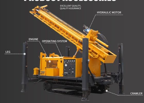 impianto di perforazione di trapano montato cingolo diesel di 260m 300m 350m 450m
